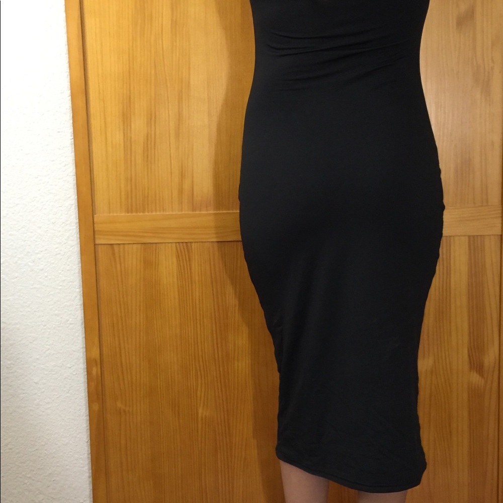 New Trending Nude Form Fitting Bodycon Dress - Picture 7 of 8
